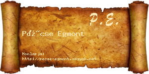 Pécse Egmont névjegykártya